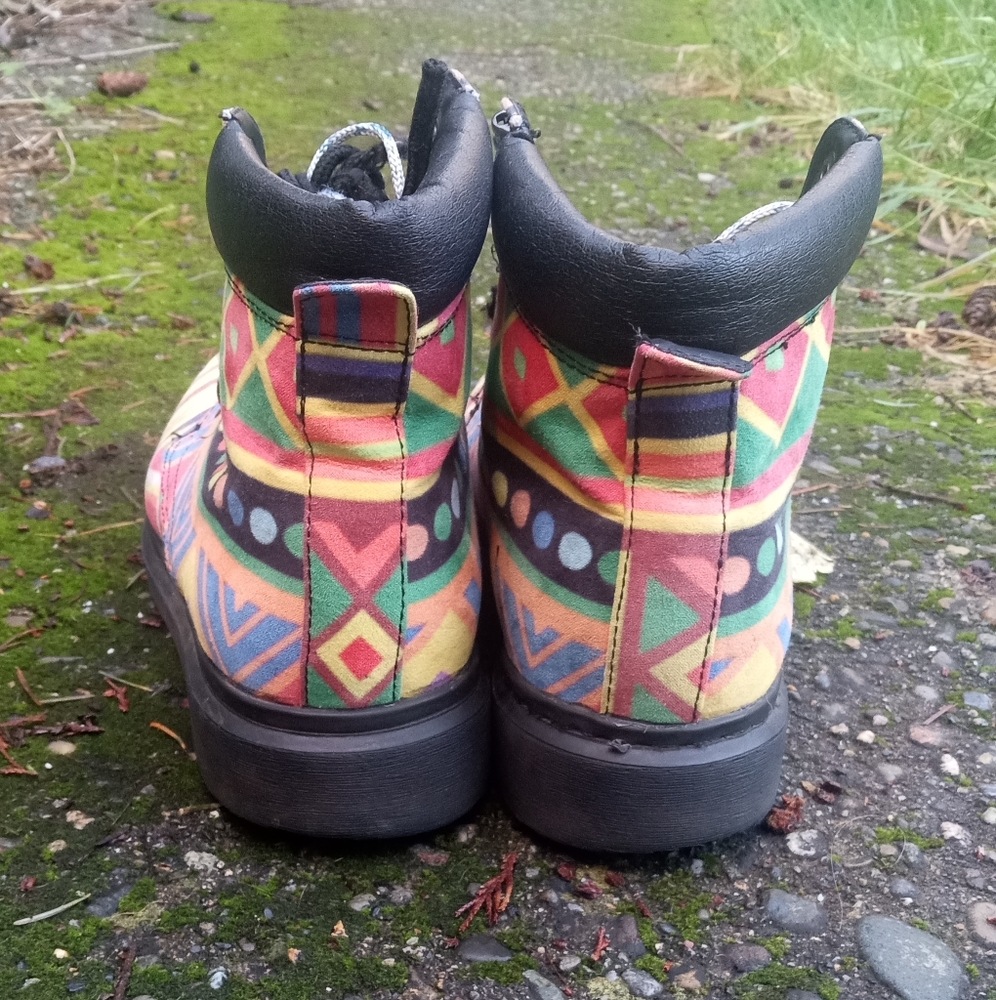 Colorful Geometric Pattern Boots - Picture 5 of 7